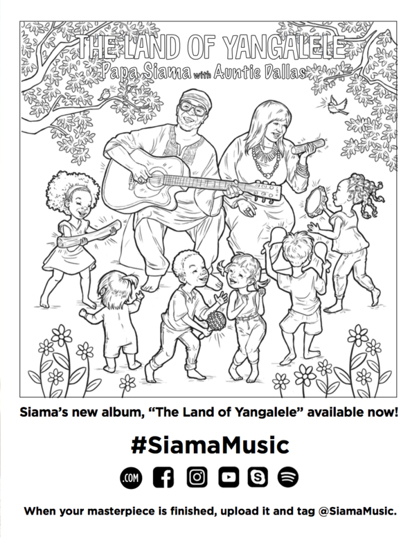 The Land of Yangalele Coloring Page_illustration by Kayla Harren