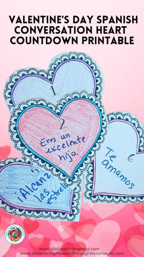 Joyful DIY Valentine's Day Spanish Heart Countdown Printable