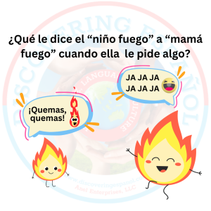 cartoon characters with faces and speech bubbles bilingüismo